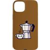 Kawaiicore Custodia per iPhone 15 Plus Carino Caffè Italiano Moka Kawaii Cottagecore Estetica