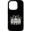 Cool 3 Hip Hop Trio Street Gold Chain Fu Custodia per iPhone 14 Pro Papillon Dog Rap Old School Retro Streetwear anni '80 '90 Tre
