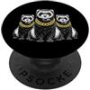 Cool 3 Hip Hop Trio Street Gold Chain Fu Ferret Rap Old School Retro Streetwear 80s 90s Tre PopSockets PopGrip Adesivo