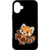 red panda skater cute trick bamboo skate Custodia per iPhone 16 Plus Cartone animato retrò Red Panda Skateboard