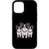 Cool 3 Hip Hop Trio Street Gold Chain Fu Custodia per iPhone 12/12 Pro Papillon Dog Rap Old School Retro Streetwear anni '80 '90 Tre