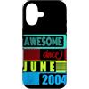 Awesome since 2004 Geburtstagsspruch Jun Custodia per iPhone 17 22 Anni Vintage 2004 nato giugno Fantastico da