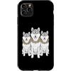 Cool 3 Hip Hop Trio Street Gold Chain Fu Custodia per iPhone 11 Pro Max Shiba Inu Dog Rap Old School Retro Streetwear 80s 90s Tre