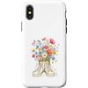 Bloom Kicks Custodia per iPhone X/XS Bouquet di fiori selvatici in illustrazione di scarpe da ginnastica