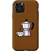 Kawaiicore Custodia per iPhone 11 Pro Carino Caffè Italiano Moka Kawaii Cottagecore Estetica