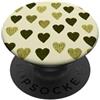 olive green Hearts Pattern Designs Carino girly minimalista Love Design || Motivo cuore verde PopSockets PopGrip Adesivo