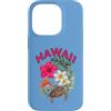 HAWAII ALOHA MAHALO ISLAND LIVING Scareb Custodia per iPhone 14 Pro HAWAII con HIBISCUS E HONU TURTLE
