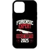 True Crime Merch for Investigative Crime Custodia per iPhone 12 mini Esperto forense dalla nascita 2025 Compleanno a tema True Crime