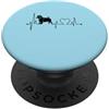 Norwich Terrier Pulse Design Studio Norwich Terrier Dog Heartbeat ECG Pulse Line Graphic Citazione PopSockets PopGrip Adesivo