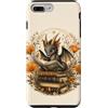 Cute Cottagecore Dragons with Books Desi Custodia per iPhone 7 Plus/8 Plus Dragon Reader Book Lover Fantasy, simpatica creatura floreale