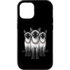 Cool 3 Hip Hop Trio Street Gold Chain Fu Custodia per iPhone 12/12 Pro Siamese Cat Rap Old School Retro Streetwear 80s 90s Tre