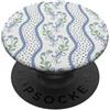 Blue Bow Floral Flower Preppy Trendy Fiocco blu floreale a pois carino motivo floreale vintage PopSockets PopGrip Adesivo