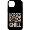 Equestrian Reading Horses Lovers Custodia per iPhone 14 Plus Cavalli Libri E Chill Equestre Lettura Amante