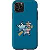 Coastal Americana Co Custodia per iPhone 11 Pro Bandiera americana patriottica Preppy con stelle leopardate a quadretti