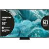 Samsung QLED 4K Vision AI Smart TV 55'' QE55Q7F5AUXZT, Q4 AI Processor, Upscaling, 100% di Volume Colore con Quantum Dot, Knox Security, PACCHETTO INTRATTENIMENTO, 2025