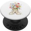 Bloom Kicks Bouquet di fiori selvatici in illustrazione di scarpe da ginnastica PopSockets PopGrip Adesivo