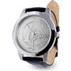 Generic Orologio cassa in acciaio e quadrante in argento 925/1000 riproducente moneta da 1 euro cinturino in vera pelle,confezionato in elegante astuccio lusso