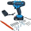 Generic Set di trapani - Kit di trapani senza fili 21 V, strumento manuale ricaricabile senza spazzole, cacciavite elettrico a 2 velocità con set di riparazione domestica