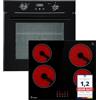 KKT KOLBE Set di fornelli autoportanti | Forno da incasso da 60cm BO7005FB | Piano cottura da 59cm CH5900RL | AirFry | Funzione pizza | Sicurezza bambini | Controllo a levetta | SET7005FBCH5900RL