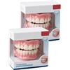 Generico Set multifunzionale di protesi dentarie in silicone modellabile, protesi dentarie, set di protesi in silicone modellabile, set completo di protesi dentarie, facile da usare (2pcs)