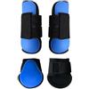 Merauno® Set di 4 Ghette per Cavalli Anteriori, Posteriori e Chiusura, per Uomo e Donna, in Poliuretano, robuste, Elastiche, Tendon Boots Classic (L, Blu)