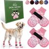 EXPAWLORER Calzini per cani per evitare di leccare le zampe, scarpe per animali domestici per pavimentazione calda, stivaletti antiscivolo per pavimenti in legno, stivali e protezioni per zampe per
