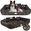 KING DOG letto per cani di grande taglia misura L 100 x 75 cm Cuscino per cane personalizzato con il nome del cane Divano per cani impermeabile e lavabile con 2 piccoli cuscini