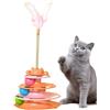 Generic Giocattolo interattivo per gatti da interno, torre per gatti con pista a sfera con puzzle top, divertente giocattolo per l'arricchimento degli animali domestici per gattini e gatti