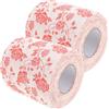 DRESSOOS Carta Igienica 2 Floreale a Rose Carta Assorbente e Spessa in Polpa, per Feste e Celebrazioni