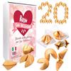 D&D Fun Cookies Set di biscotti della fortuna Buon San Valentino | Ottimo regalo per gli ospiti | Biscotti della fortuna per le feste | Confezionati singolarmente | Biscotti della fortuna cinesi (S)