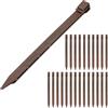 M METERXITY 25 Pcs Picchetti Da Giardino Per Bordure, Picchetti Di Ancoraggio In Plastica Da 12 Pollici Per Bordure Da Giardino/Teli Antierba [Marrone]