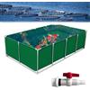 Poxvythb Laghetti da Giardino Fuori Terra Kit Laghetto da Giardino con Struttura in Acciaio Zincato + Tela PVC - Acquacoltura Domestica per Pesci Rossi e Koi | 1.2x1x0.5m | Verde