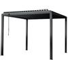 Arredo Stock Pergola bioclimatica Afrodite in acciaio 3x4 m (Grigio)