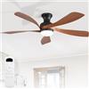 Sofucor 132cm Ventilatore da Soffitto LED con Telecomando,Timer, 6 Velocità, 3 Regolazioni di Colore, Reversible DC, Silenzioso Ventilatore da Soffitto per Camera da Letto, Cucina, Soggiorno
