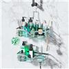 SWTYMIKI Organizer da doccia da appendere, a 2 ripiani, in acciaio inox, montaggio senza fori, con rasoio e portasapone, per palle da bagno, spazzole, shampoo