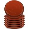 PIQIUQIU 6 sottovasi per piante in plastica, 30 cm, rosso mattone, per piante da interno ed esterno