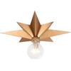 GHiycotdl Vintage Stella Plafoniera, Multifunzionale Retro Industriale Metal Plafoniera Led Soffitto E27 Applique Da Parete Per Corridoio Ingresso Sala Studio Camera Da Letto 30cm(Oro)
