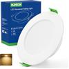 HOMEOW 12x Faretti LED da Incasso per Cartongesso, Diametro foro 75-90mm, 220V 5W 2700K Luce Calda Faretti LED Interno da Incasso, IP44 Faretti LED Soffitto Incasso per Bagno, Diametro 100mm