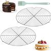 Aarcyye Raffreddatore per Torte, 2 Pezzi Scomparto per Torte Rotonde in Acciai Inossidabili, 32 cm Rete di Panificazione Circolare, Griglia di Raffreddamento Rotonda, Facile da Rimuovere i Prodotti da Forno