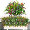 ROLLWAY 6 Pezzi Fiori Finti da Esterno Artificiali, Piante Plastica per Balconi, Piante da Appendere Vaso da Giardino, Decorazione per Matrimoni Cascine