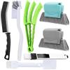 Xemnys Ugello per fughe Spazzola per la pulizia Scanalature finestre Kit strumenti di pulizia Spazzola per pulizia profonda per piccoli spazi, persiane, bagno, doccia, porta scorrevole, WC, cucina