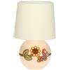 THUN - Lampada da Tavolo, Decorazione con Girasole in Ceramica Decorata a Mano, Versione Grande, Linea Country, 34x34x30cm h