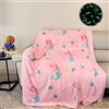 HSGLGNA Coperta luminosa al buio, per bambini, coperta a forma di sirena, luce al buio, morbidissima, in flanella, per ragazzi e ragazze (sirena, 130 x 150 cm)