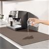 TENQUAN Tappetino di Asciugatura per cucina 50x30cm Tappetino Drenante Assorbente con antiscivolo Fondo Tappetino per Macchina da Caffè Tappetino Scolapiatti Controsoffitto Protector(Marrone)