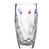 Puremagics Vaso di vetro di cristallo a forma di pavone colorato dipinto a mano unico 28CM