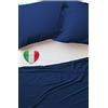 Generico Lenzuolo Sopra Teso Senza angoli o federe 100% Cotone Tinta Unita 6 Misure Made in Italy (Francese 200x300, Blu)