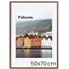 Feihorrm Cornice portafoto in legno massello di quercia, con vetro temperato, per foto da 50 x 70 cm, senza passepartout o foto da 39 x 49 cm con passepartout (marrone scuro, 50 x 70 cm/1 x)