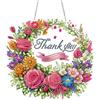NEWENMO DIY Ghirlanda Diamond Painting Pendente,5D Fiori Belli Pittura Diamante con Catena,Diamond Painting Adulti Ciondolo,Cristallo Diamante Kit,per Finestre,Pareti,Porte e Giardini Decorazione