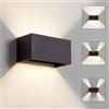 CELAVY Lampada da parete a LED per interni ed esterni, colore antracite, 4000 K Up Down, per esterni, IP65
