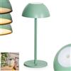 HOFSTEIN Lampada da tavolo a LED, dimmerabile, in metallo/plastica, colore verde/bianco, lampada da tavolo con batteria, dimmer touch, funzione memoria, IP54, soggiorno, camera da letto, corridoio